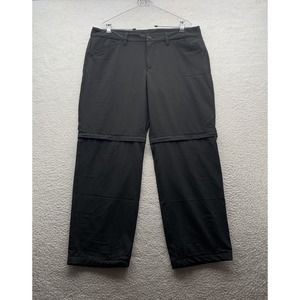 Eddie‎ Bauer Convertible Pants Womens 12 35x27.5 Black Outdoor Hiking Stretch